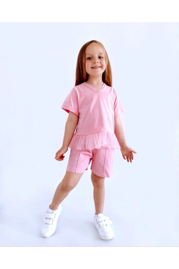 Girls' Summer Tutu Detailed Top and Bottom Set
