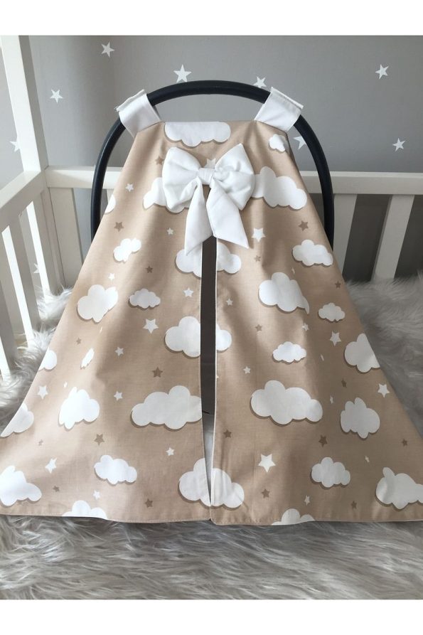Jaju Baby Brown Cloud Pattern Stroller Cover and Inner Sheet