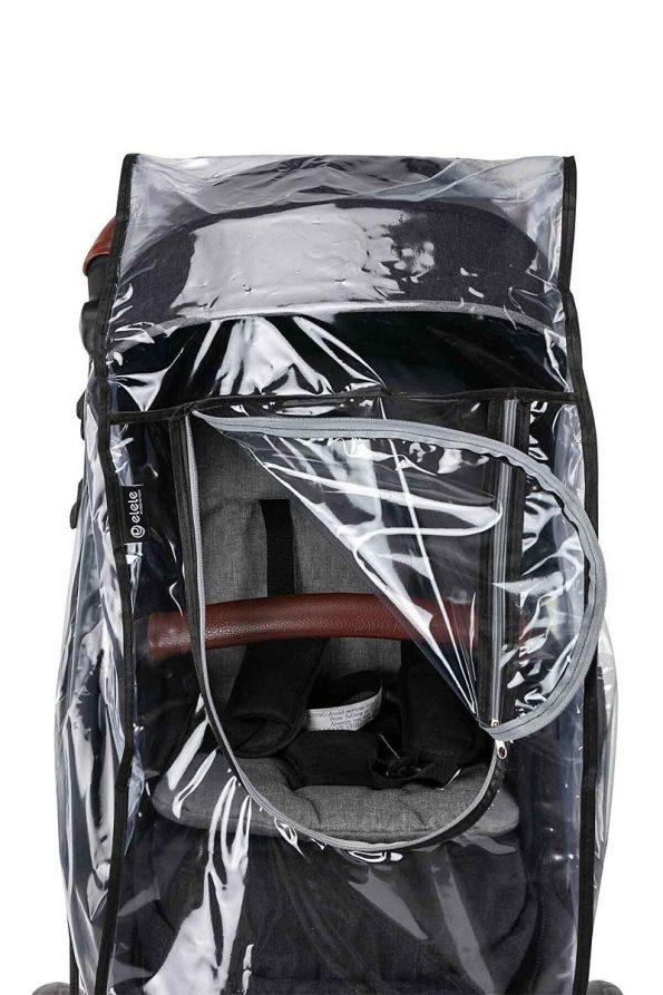 MorBebe Ultra Luxury Zip-Up Baby Stroller Rain Cover - Black