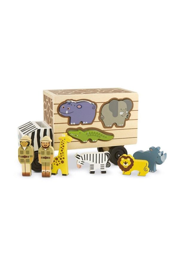 Melissa & Doug Wooden Truck - Animal Rescue - Shape Puzzle