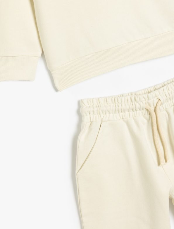 Boys' Cotton Long Sleeve Sweatshirt and Shorts Set