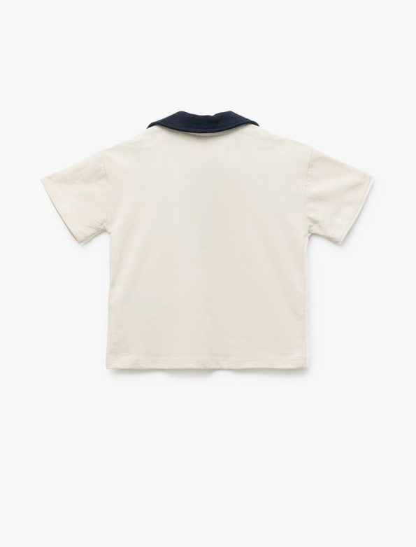 Boys' Cotton Printed Short Sleeve Polo T-Shirt