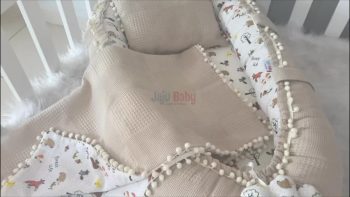 Jaju Baby Nest Fox Design 7-Piece Set with Pom Poms