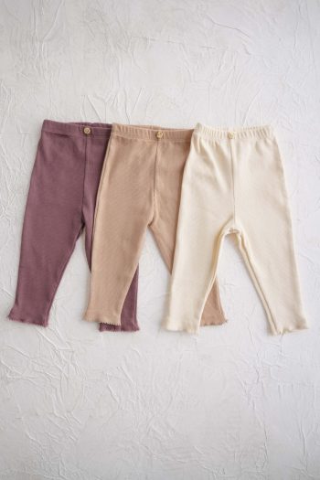 3-Piece Baby Ribbed Leggings Set Model 3