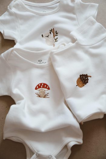 3-Piece Embroidered Snap Bodysuit Set