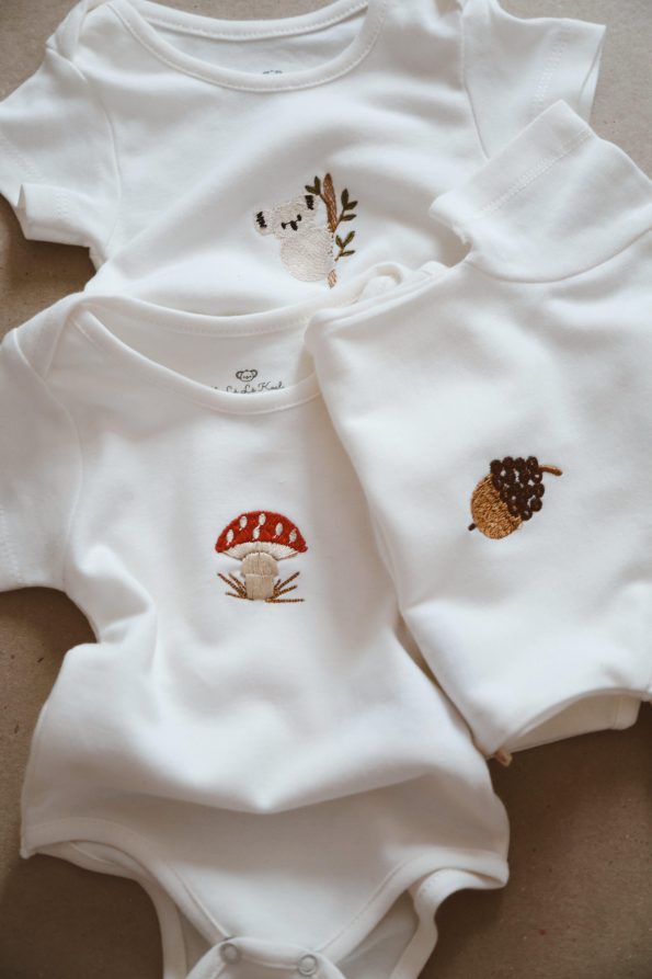 3-Piece Embroidered Snap Bodysuit Set