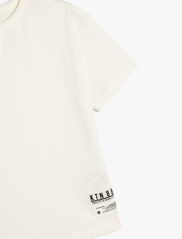 Boys' Short Sleeve Basic T-Shirt with Round Neck Cotton
