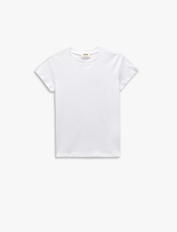 Girls' Cotton Short Sleeve Basic T-Shirt Set - 3 Pieces