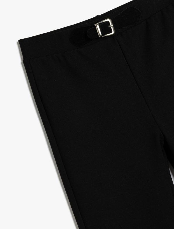 Girls' Elastic Waist Flared Trousers in Viscose