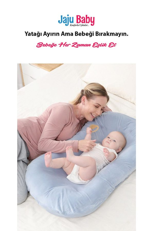 Jaju Baby White Puffy Babynest Organic Cotton Luxurious Baby Nest 70x55 Cm