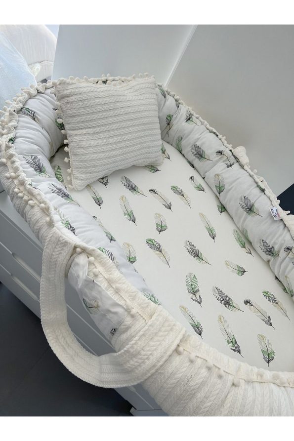 Jaju Baby Luxury Organic Cotton Nest with Feather Pattern