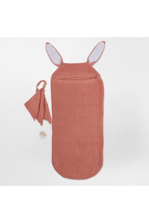 Minora Knitted Bunny Ear Sleepsack Set
