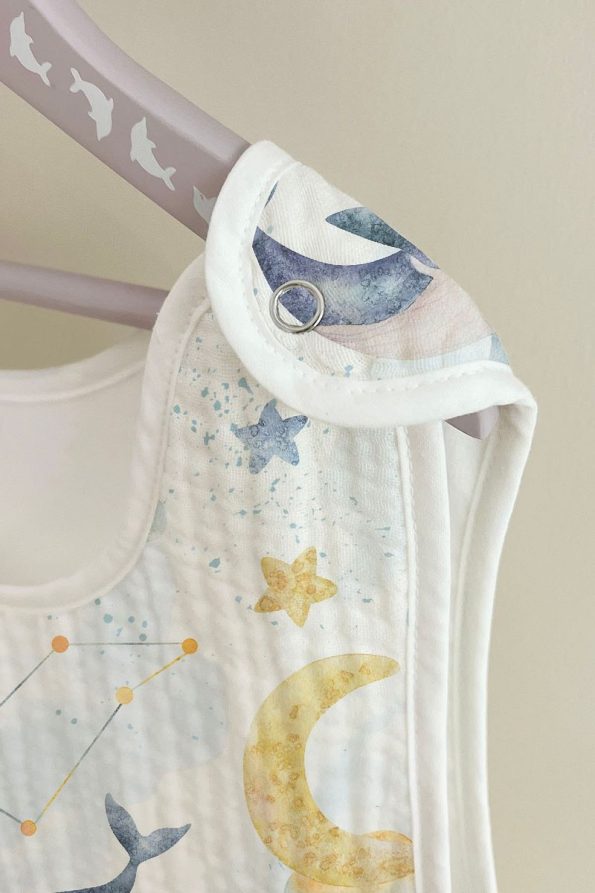 Tuğba Swan 4-Layer Muslin Baby Sleep Sack (0-18 Months) - Whale in the Sky