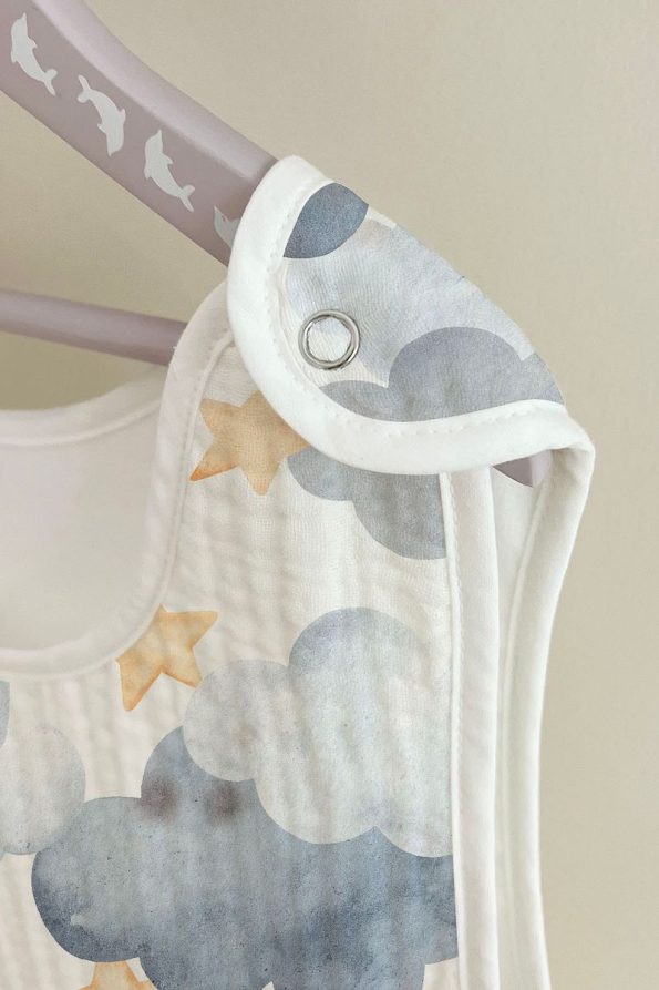 Tuğba Swan 4-Layer Muslin Baby Sleep Sack (0-18 Months) - Stars and Bears