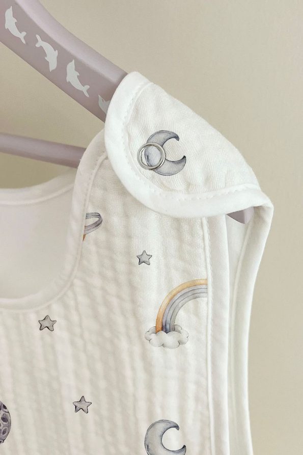 Tuğba Swan 4-Layer Muslin Baby Sleep Sack (0-18 Months) - Galaxy