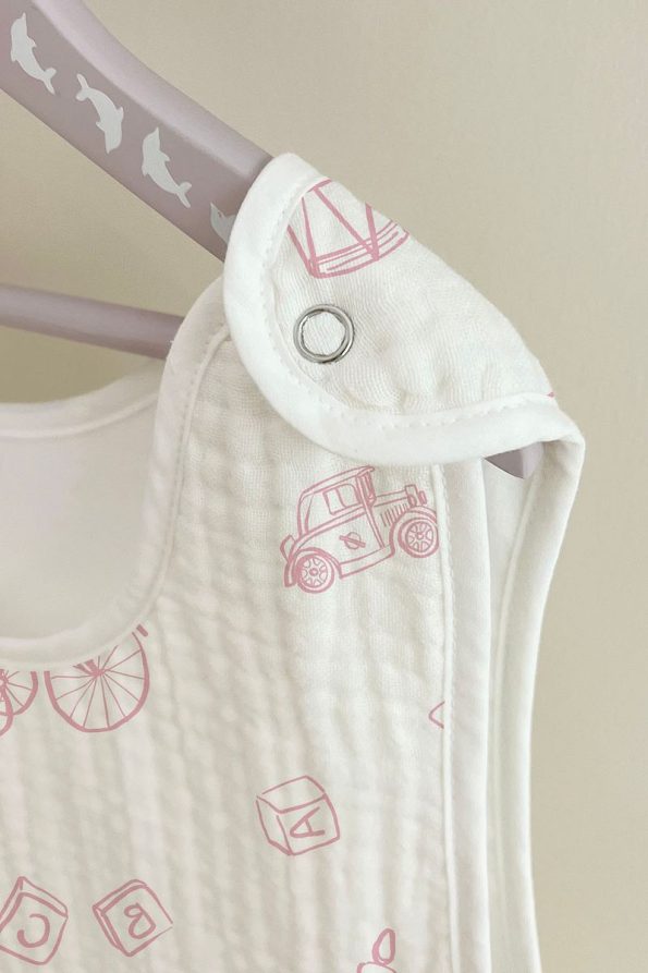Tuğba Swan 4-Layer Muslin Baby Sleep Bag (0-18 Months) - Vintage Pink Toys