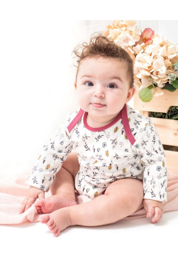 Miny Center Long Sleeve Bodysuit for Baby Girls