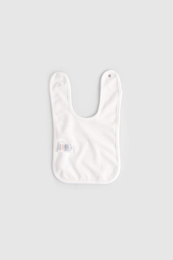 Set of 2 Waterproof Pink - Ecru Baby Bibs