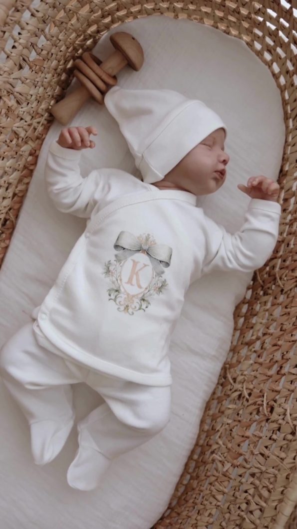 Tuğba Swan Organic 11-Piece Hospital Set - Pink Royal Series - Size S