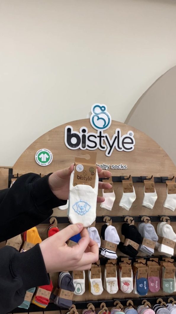 Bistyle Organic Seamless 2-Pack Non-Slip Baby Socks