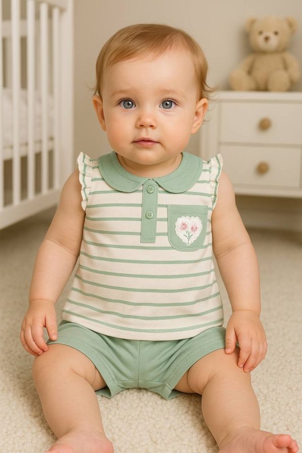 Striped Two-Piece Set for Baby Girls