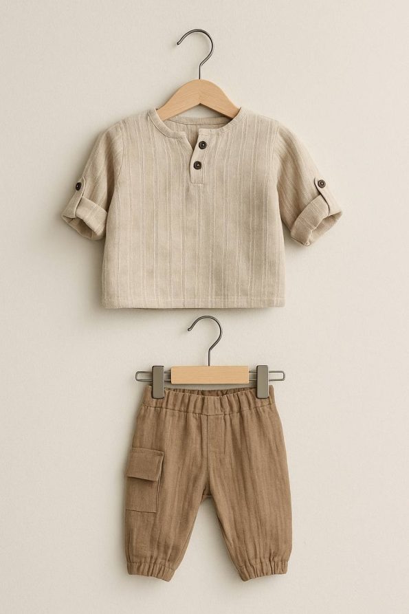 Baby Boy Muslin Pant Set