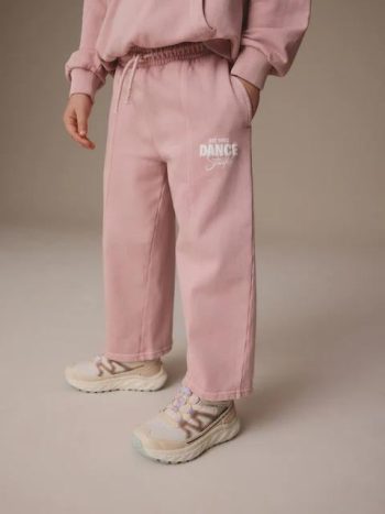 Girls' Cotton Hooded Dance Sweatshirt and Wide Leg Sweatpants Set