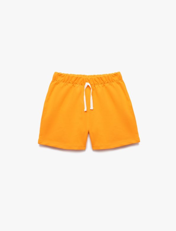 Girls' Cotton Basic Multicolor Elastic Waist 2-Pack Shorts Set