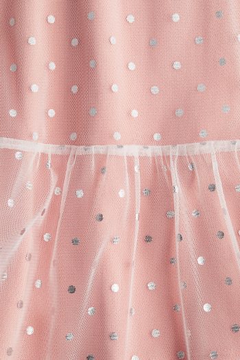 Foil Printed Tulle Dress