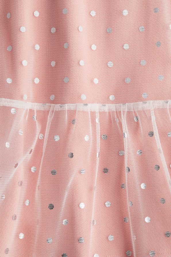 Foil Printed Tulle Dress