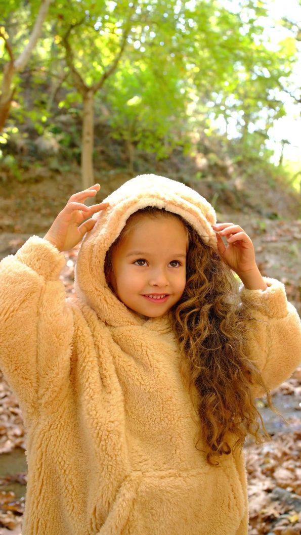 LUCKKA Heritage Double Layer Wellsoft Kids Wearable Blanket - Plush Oversized Poncho