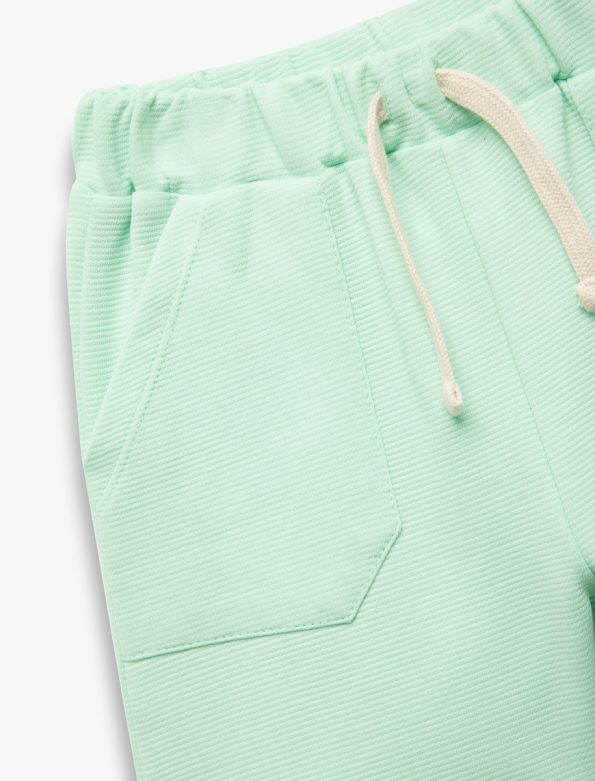 Boys' Cotton Drawstring Pocket Detail Basic Shorts