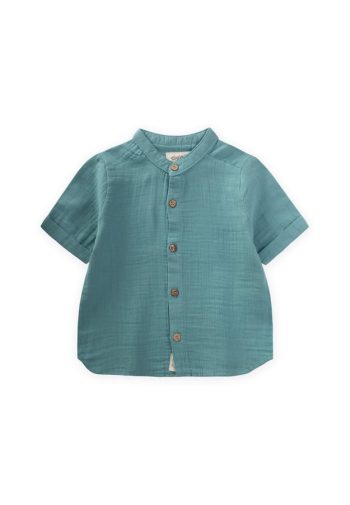 Muslin Shirt for Ages 2-10 in Turquoise