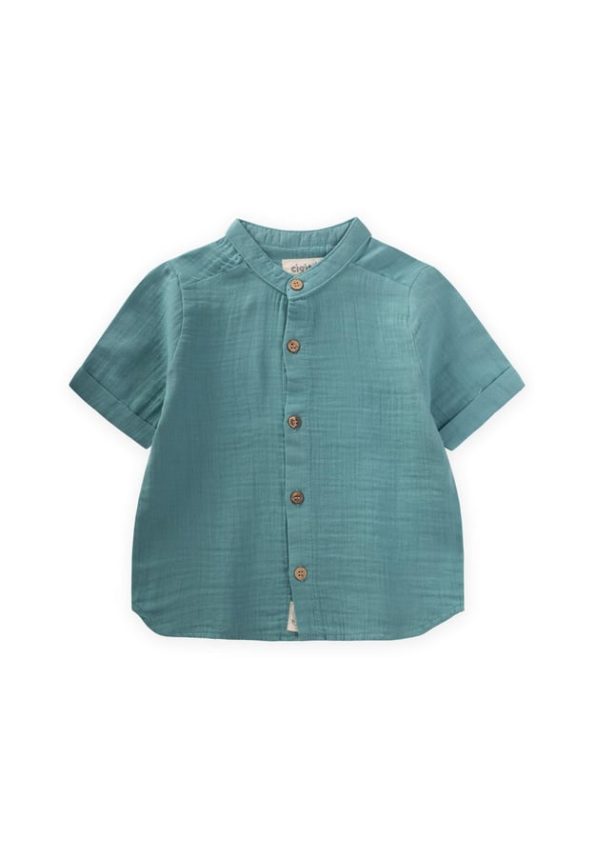 Muslin Shirt for Ages 2-10 in Turquoise