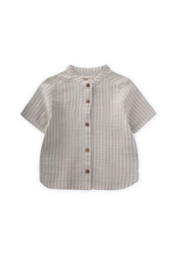 Muslin Shirt for Ages 2-10 Blue Striped