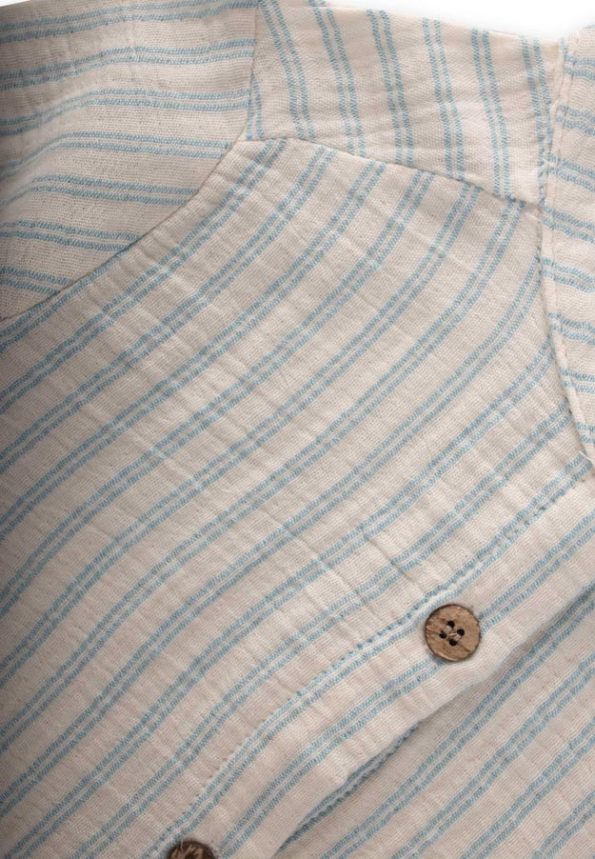 Muslin Shirt for Ages 2-10 Blue Striped