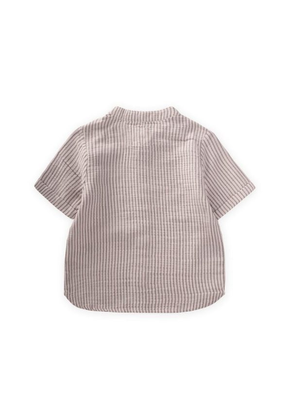 Muslin Shirt for Ages 2-10 Black Striped