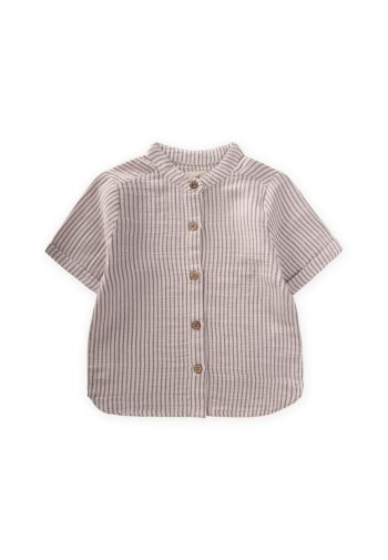 Muslin Shirt for Ages 2-10 Black Striped