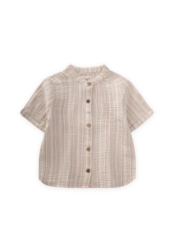 Muslin Shirt 2-10 Years Olive Brown Striped