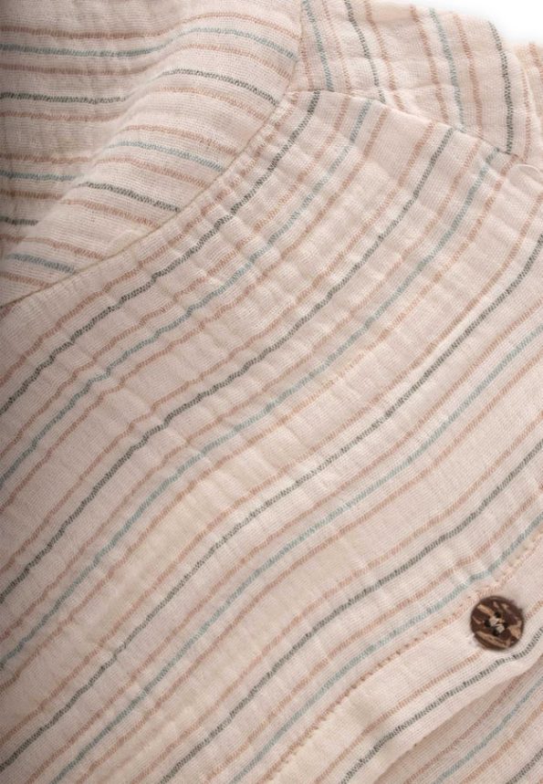 Muslin Shirt 2-10 Years Olive Brown Striped