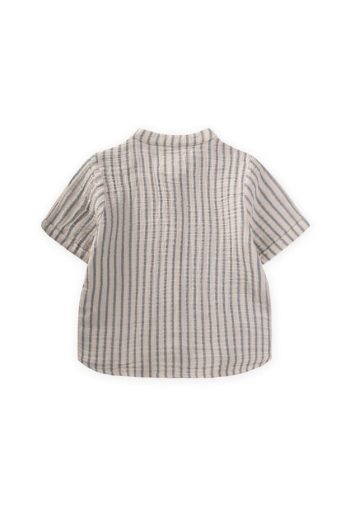 Striped Muslin Shirt for Ages 2-10 in Indigo