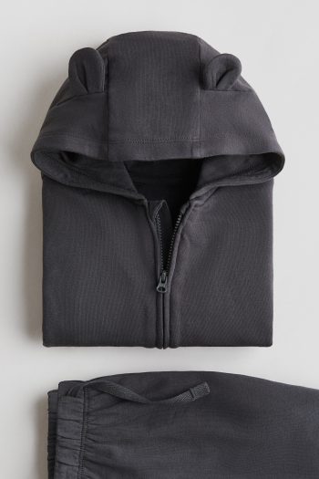 2-Piece Hoodie Top and Jogger Pants Set