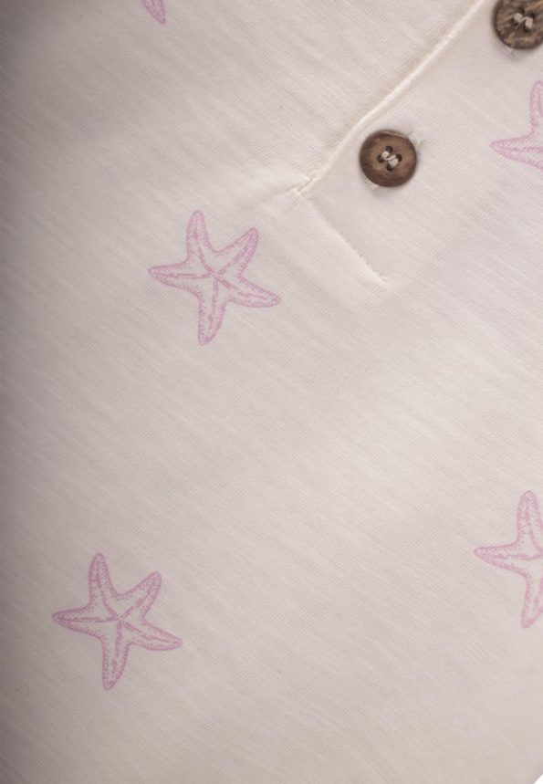 Patterned Romper for Ages 0-4 Lilac Starfish