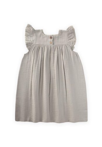 Embroidered Organic Muslin Dress 2-8 Years Mint Green
