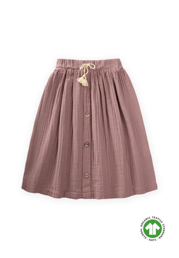Organic Muslin Skirt for Ages 2-8 Copper