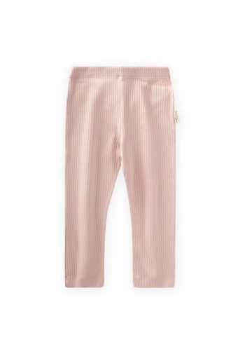 Ruffled Back Ribbed Leggings 0-3 Years Powder Pink