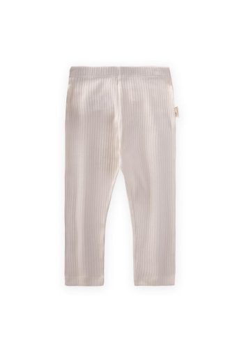 Ruffled Back Ribbed Leggings for 0-3 Years in Off-White