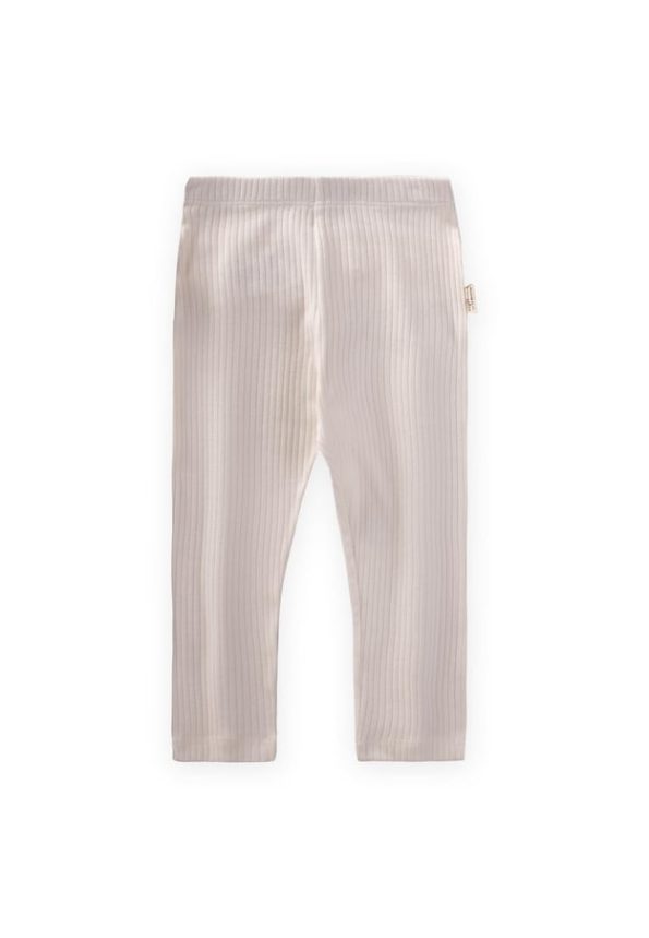 Ruffled Back Ribbed Leggings for 0-3 Years in Off-White