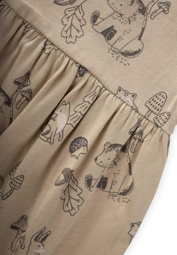 Patterned Short Jumpsuit for Ages 0-3 Mint Green