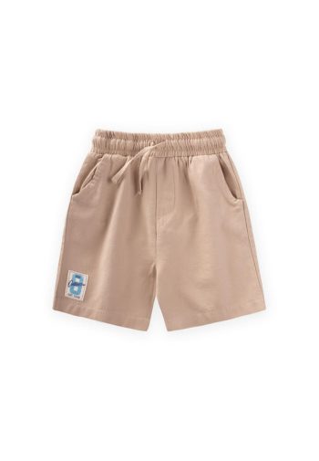 Label Detailed Flannel Capri for Ages 1-7 in Fawn